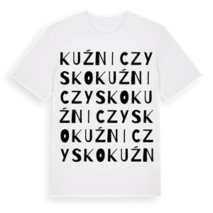 Kuźniczysko ordlek t-shirt – ekologisk bomull t-shirt från Pinshirt