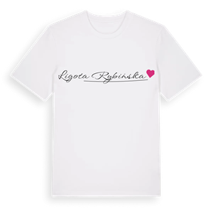 Ligota Rybińska hjärta t-shirt – ekologisk bomull t-shirt från Pinshirt