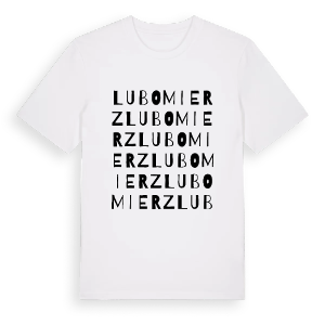 Lubomierz ordlek t-shirt – ekologisk bomull t-shirt från Pinshirt