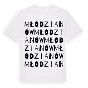 Młodzianów ordlek t-shirt – ekologisk bomull t-shirt från Pinshirt