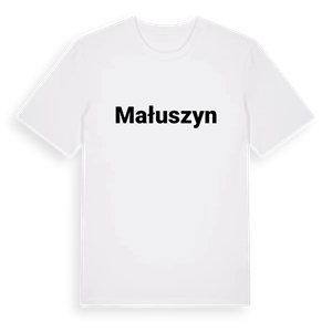 Małuszyn fetstil t-shirt – ekologisk bomull t-shirt från Pinshirt
