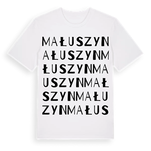 Małuszyn ordlek t-shirt – ekologisk bomull t-shirt från Pinshirt