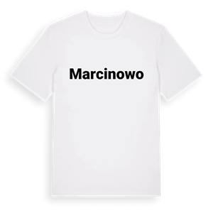 Marcinowo fetstil t-shirt – ekologisk bomull t-shirt från Pinshirt
