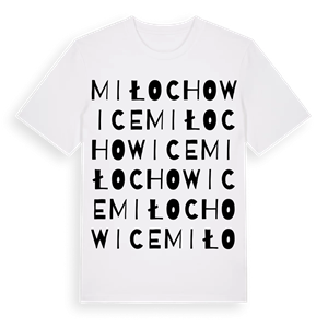 Miłochowice ordlek t-shirt – ekologisk bomull t-shirt från Pinshirt