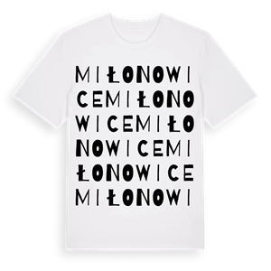 Miłonowice ordlek t-shirt – ekologisk bomull t-shirt från Pinshirt