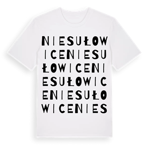 Niesułowice ordlek t-shirt – ekologisk bomull t-shirt från Pinshirt