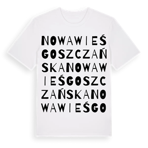 Nowa Wieś Goszczańska ordlek t-shirt – ekologisk bomull t-shirt från Pinshirt
