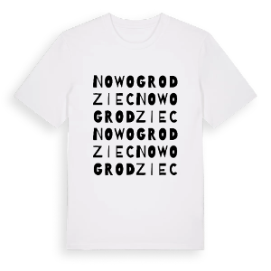 Nowogrodziec ordlek t-shirt – ekologisk bomull t-shirt från Pinshirt