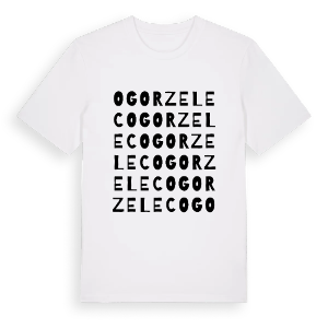 Ogorzelec ordlek t-shirt – ekologisk bomull t-shirt från Pinshirt