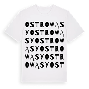 Ostrowąsy ordlek t-shirt – ekologisk bomull t-shirt från Pinshirt