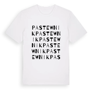 Pastewnik ordlek t-shirt – ekologisk bomull t-shirt från Pinshirt