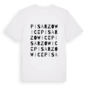 Pisarzowice ordlek t-shirt – ekologisk bomull t-shirt från Pinshirt