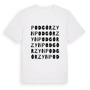 Podgórzyn ordlek t-shirt – ekologisk bomull t-shirt från Pinshirt