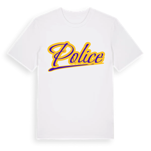 Police baseball t-shirt – ekologisk bomull t-shirt från Pinshirt