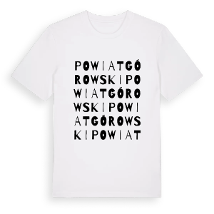 powiat górowski ordlek t-shirt – ekologisk bomull t-shirt från Pinshirt