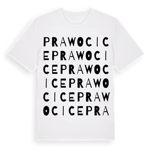 Prawocice ordlek t-shirt – ekologisk bomull t-shirt från Pinshirt