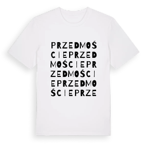 Przedmoście ordlek t-shirt – ekologisk bomull t-shirt från Pinshirt