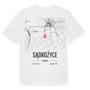 Sądrożyce karta t-shirt – ekologisk bomull t-shirt från Pinshirt