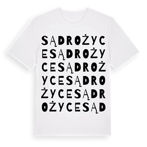 Sądrożyce ordlek t-shirt – ekologisk bomull t-shirt från Pinshirt