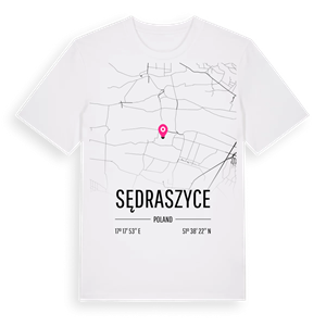 Sędraszyce karta t-shirt – ekologisk bomull t-shirt från Pinshirt