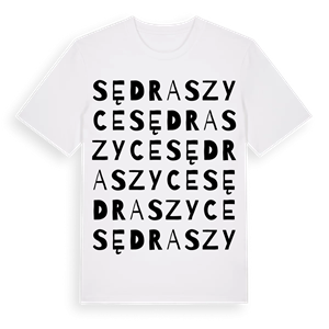Sędraszyce ordlek t-shirt – ekologisk bomull t-shirt från Pinshirt