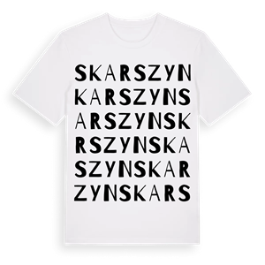Skarszyn ordlek t-shirt – ekologisk bomull t-shirt från Pinshirt