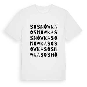 Sosnówka ordlek t-shirt – ekologisk bomull t-shirt från Pinshirt