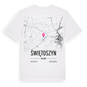 Świętoszyn karta t-shirt – ekologisk bomull t-shirt från Pinshirt