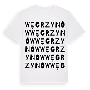 Węgrzynów ordlek t-shirt – ekologisk bomull t-shirt från Pinshirt