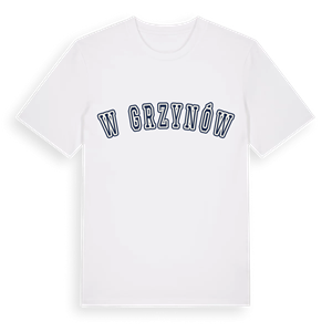 Węgrzynów college t-shirt – ekologisk bomull t-shirt från Pinshirt