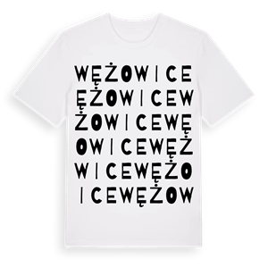 Wężowice ordlek t-shirt – ekologisk bomull t-shirt från Pinshirt