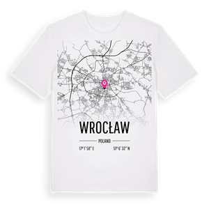 Wrocław karta t-shirt – ekologisk bomull t-shirt från Pinshirt