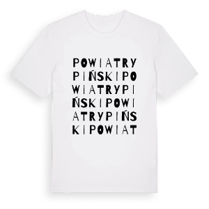 powiat rypiński ordlek t-shirt – ekologisk bomull t-shirt från PinShirt