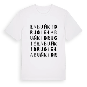 Łabuńki Drugie ordlek t-shirt – ekologisk bomull t-shirt från Pinshirt