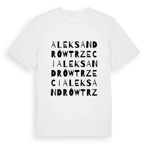 Aleksandrów Trzeci ordlek t-shirt – ekologisk bomull t-shirt från Pinshirt