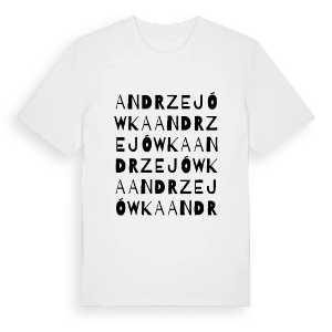 Andrzejówka ordlek t-shirt – ekologisk bomull t-shirt från Pinshirt