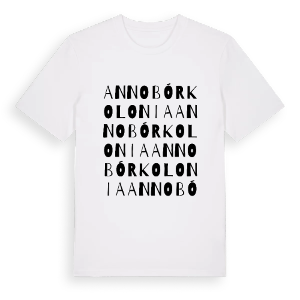Annobór Kolonia ordlek t-shirt – ekologisk bomull t-shirt från Pinshirt