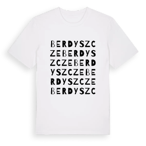 Berdyszcze ordlek t-shirt – ekologisk bomull t-shirt från Pinshirt