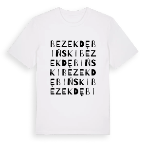 Bezek Dębiński ordlek t-shirt – ekologisk bomull t-shirt från Pinshirt