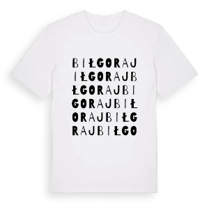 Biłgoraj ordlek t-shirt – ekologisk bomull t-shirt från Pinshirt