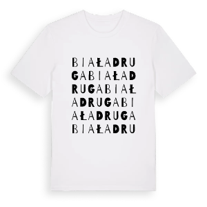 Biała Druga ordlek t-shirt – ekologisk bomull t-shirt från Pinshirt