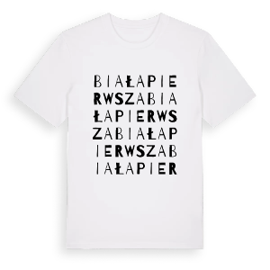 Biała Pierwsza ordlek t-shirt – ekologisk bomull t-shirt från Pinshirt