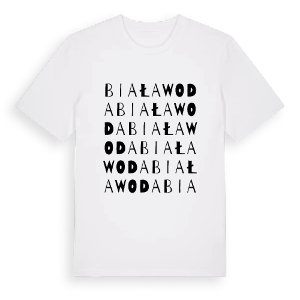 Białawoda ordlek t-shirt – ekologisk bomull t-shirt från Pinshirt