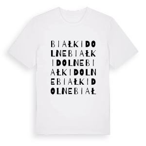 Białki Dolne ordlek t-shirt – ekologisk bomull t-shirt från Pinshirt