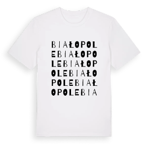 Białopole ordlek t-shirt – ekologisk bomull t-shirt från Pinshirt