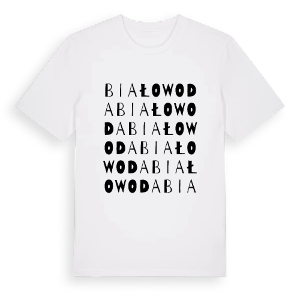 Białowoda ordlek t-shirt – ekologisk bomull t-shirt från Pinshirt