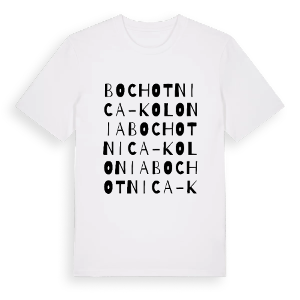 Bochotnica-Kolonia ordlek t-shirt – ekologisk bomull t-shirt från Pinshirt
