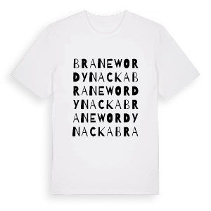 Branew Ordynacka ordlek t-shirt – ekologisk bomull t-shirt från Pinshirt