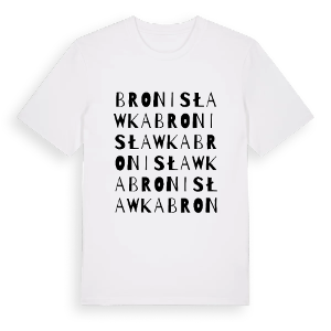Bronisławka ordlek t-shirt – ekologisk bomull t-shirt från Pinshirt