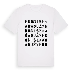 Bronisławów Duży ordlek t-shirt – ekologisk bomull t-shirt från Pinshirt